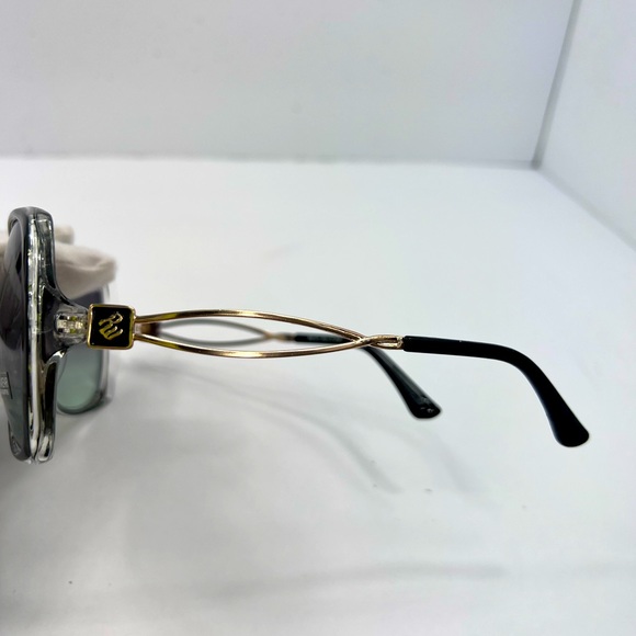 ROCAWEAR BLACK & CLEAR FRAME WITH THE SIDES GOLD SUNGLASSES, 100% UV PROTECTION - Picture 7 of 13